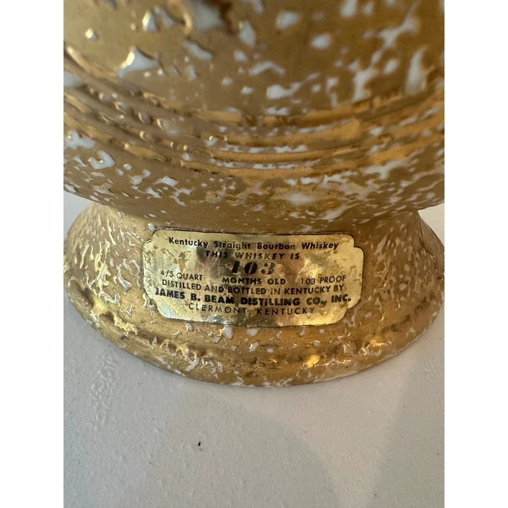 Vintage Jim Beam Regal Gold Decanter 103 Months Old Bourbon Whiskey Bottle 1956